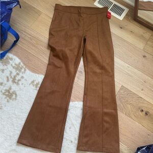 SPANX suede Brown Boot Cut Pants